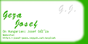 geza josef business card